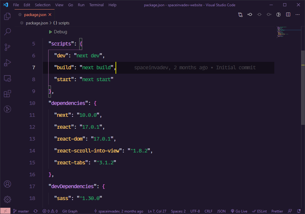 Snapshot of VS Code Editor with AlterNight theme