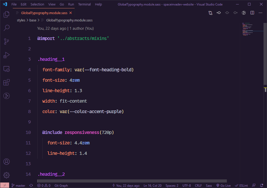 Snapshot of VS Code Editor with AlterNight theme